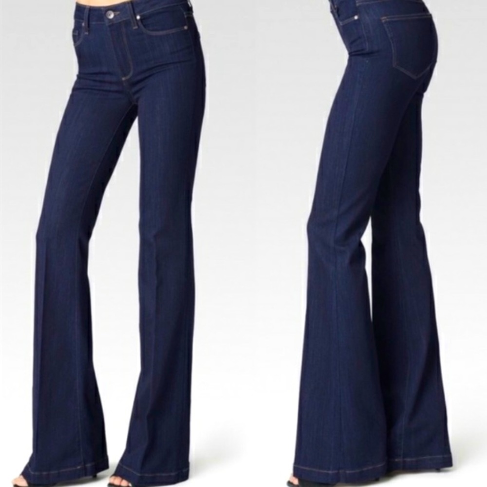 Paige ✧ Brooke Flared Dark Wash Denim Jeans